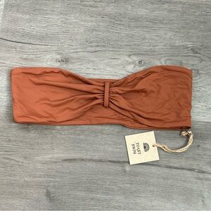 Nwt toast swim patina bikini top strapless brown size medium Womens
